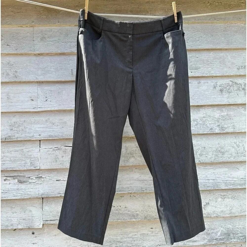 Lane Bryant straight leg dress pants in good condition size18 petite, dark gray‎